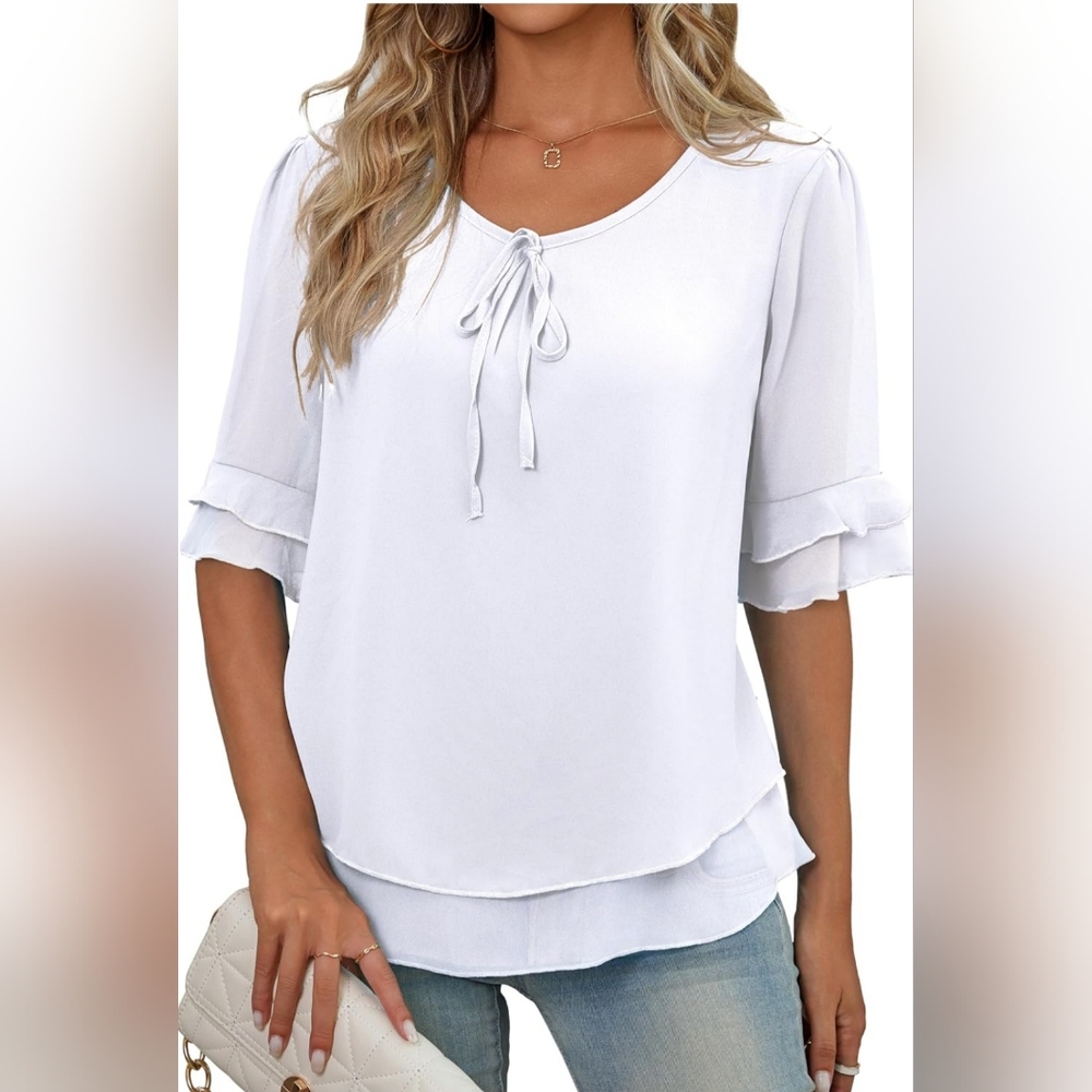 Elegant White Women's Top, Brand New